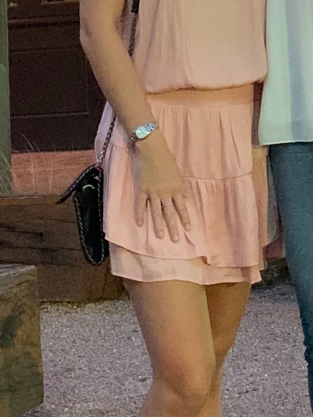 Mustard Seed Strapless Blush Pink Tiered Sundress - Picture 3 of 4